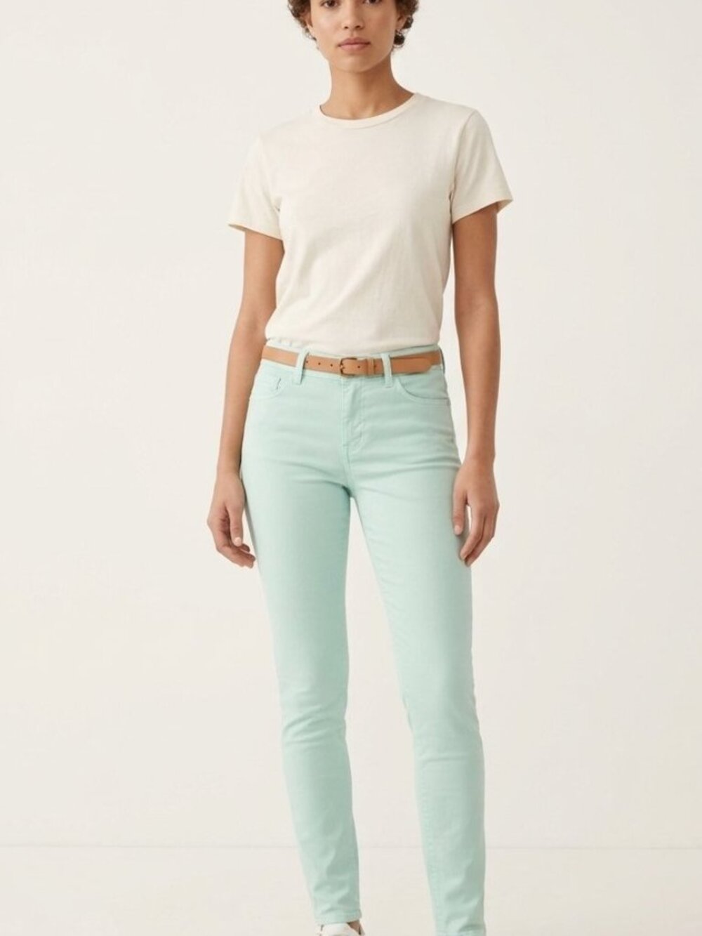 Vintage Aritzia TNA Pastel Seafoam Mint Blue Coloured Pants Slim Fit Pant Size 6